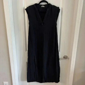MIRTH Midi Black Waist Tie Dress Size Medium